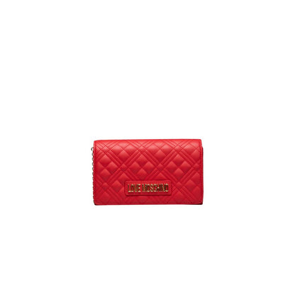 Red Polyethylene Crossbody Bag