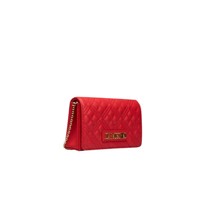 Red Polyethylene Crossbody Bag