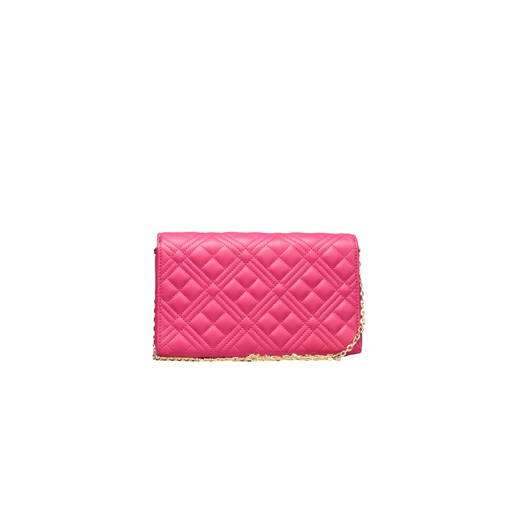 Fuchsia Polyethylene Crossbody Bag