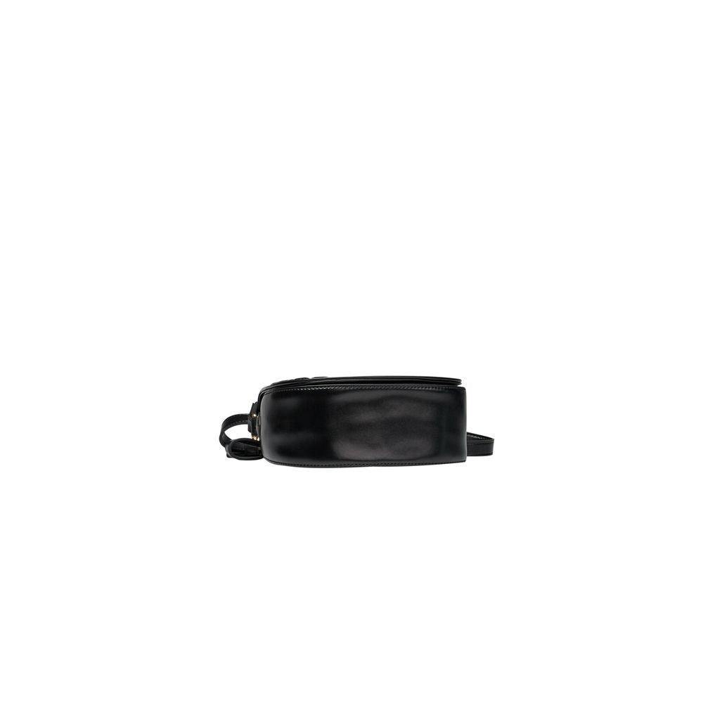 Black Polyethylene Crossbody Bag