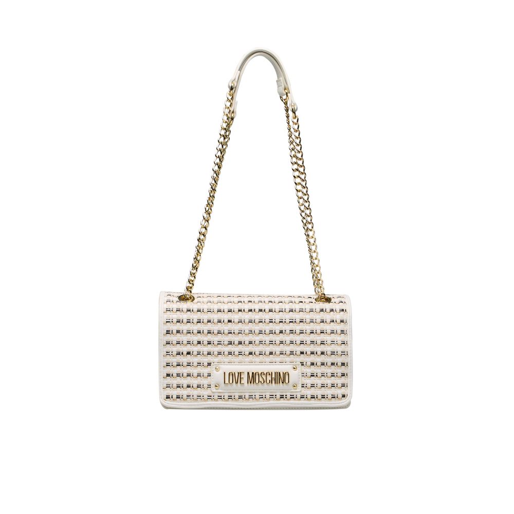 White Polyethylene Crossbody Bag