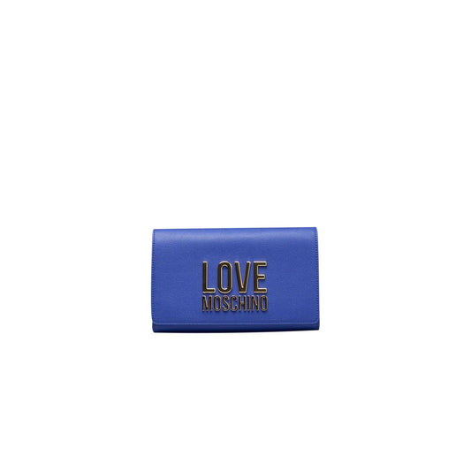 Blue Polyethylene Crossbody Bag