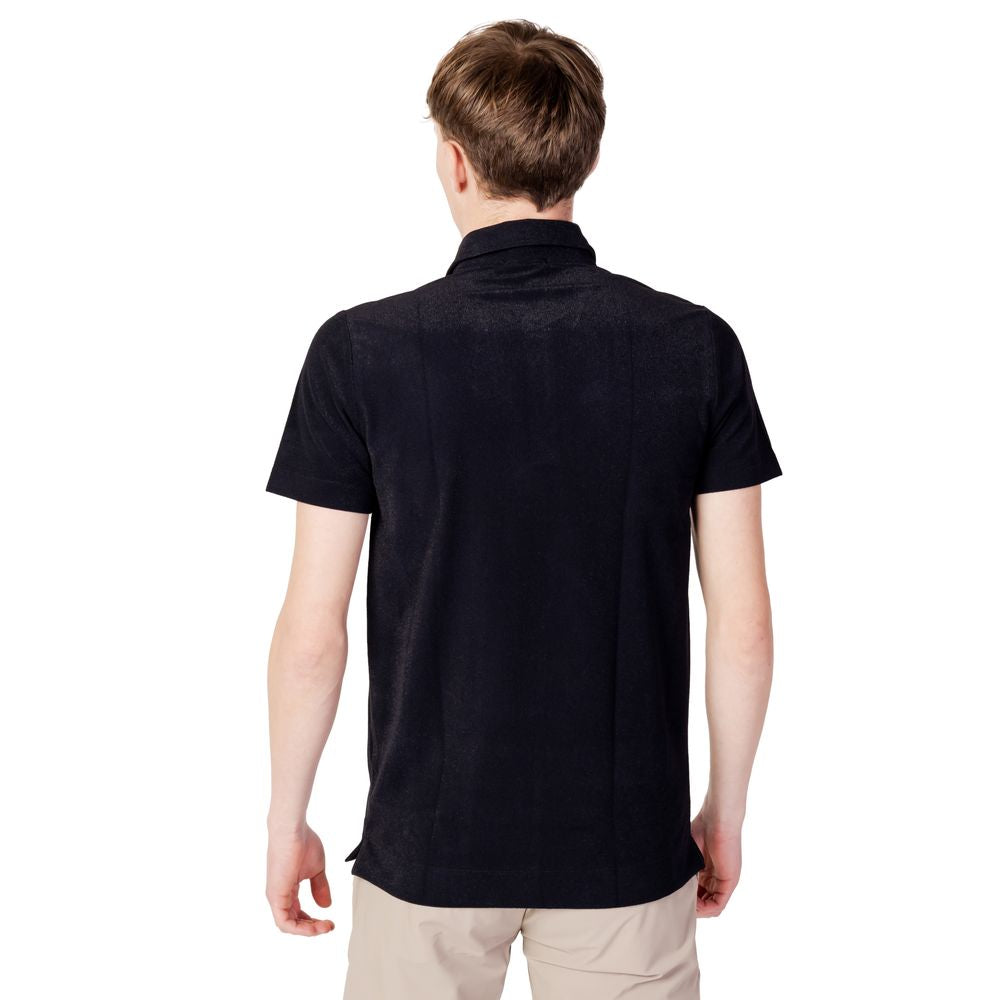 Black Polyester Polo Shirt