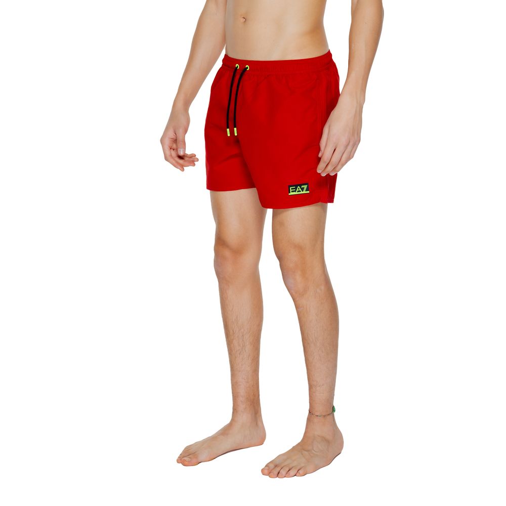 Red Polyester Swimwear