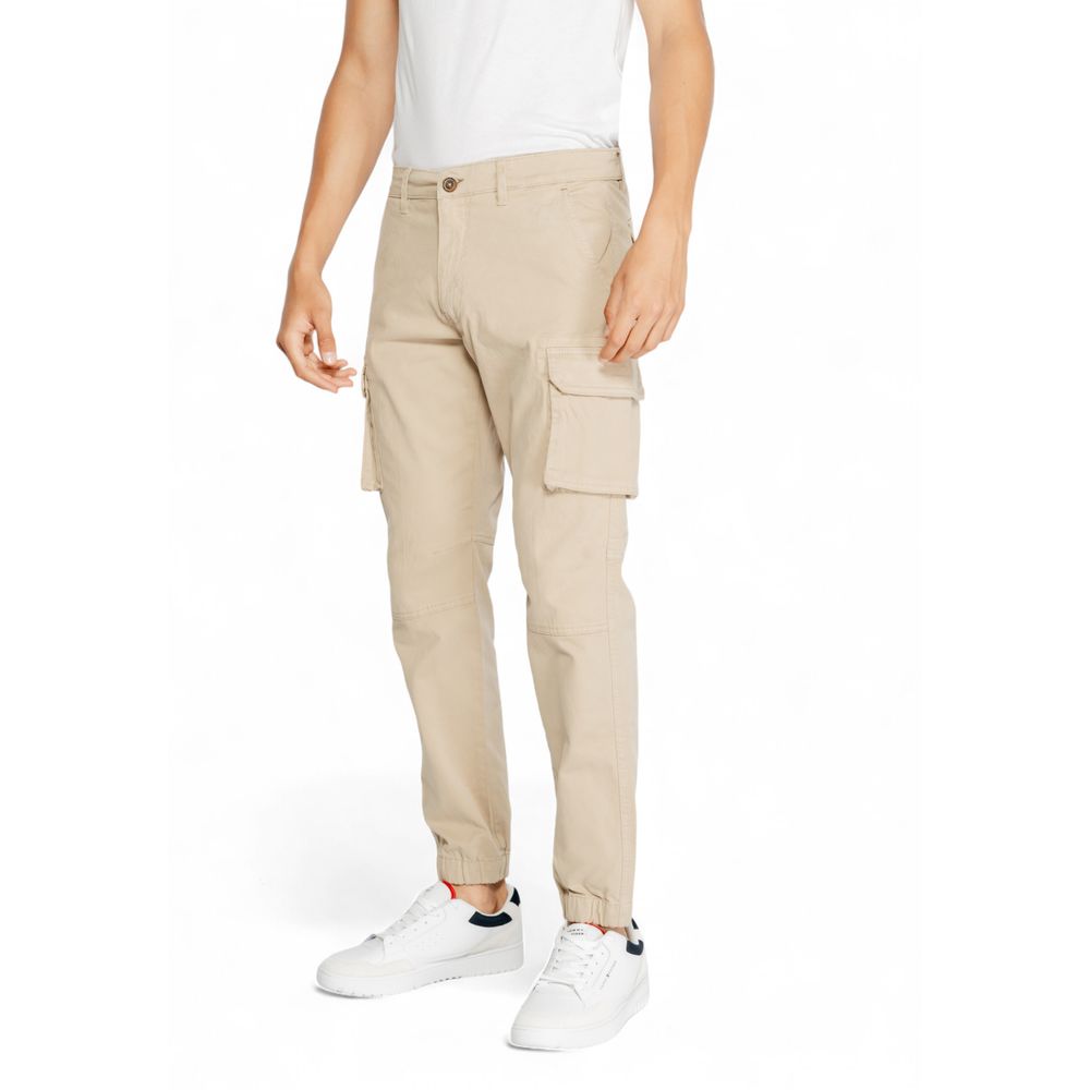 Beige Cotton Jeans & Pant