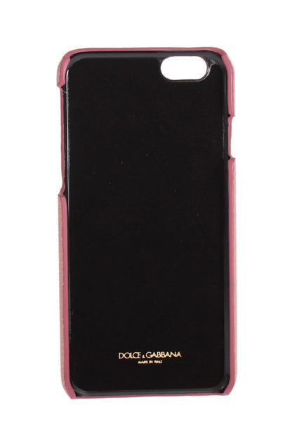 Funda para teléfono elegante de cuero rosa con adornos de corazón