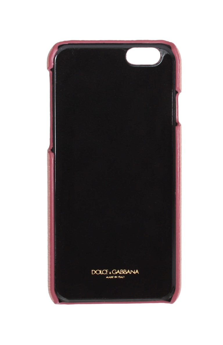 Funda de iPhone de cristal de cuero rosa elegante