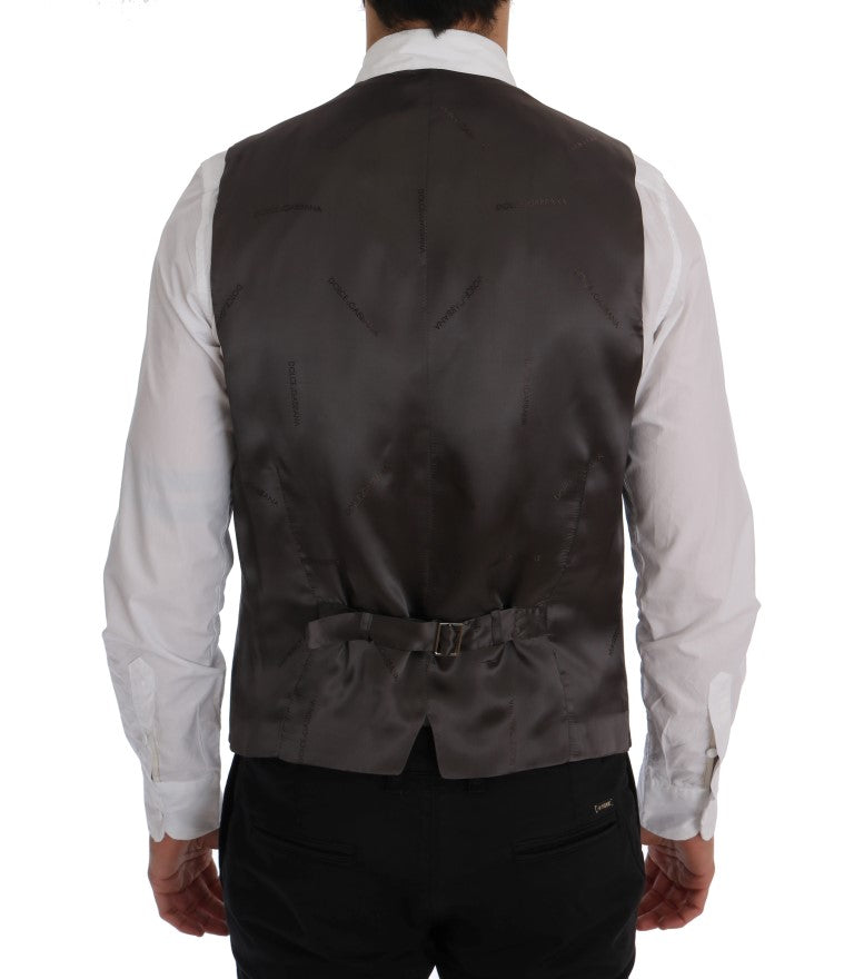 Elegant gestreept grijs giletvest