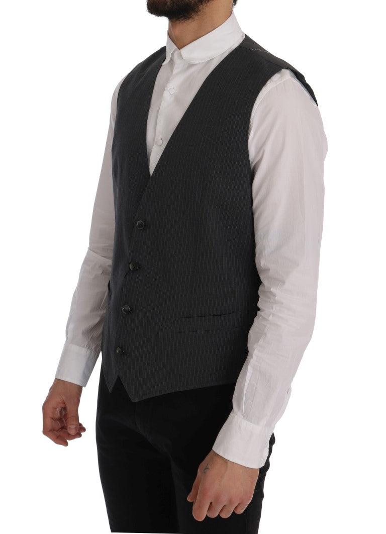 Elegant grijs gestreept gilet