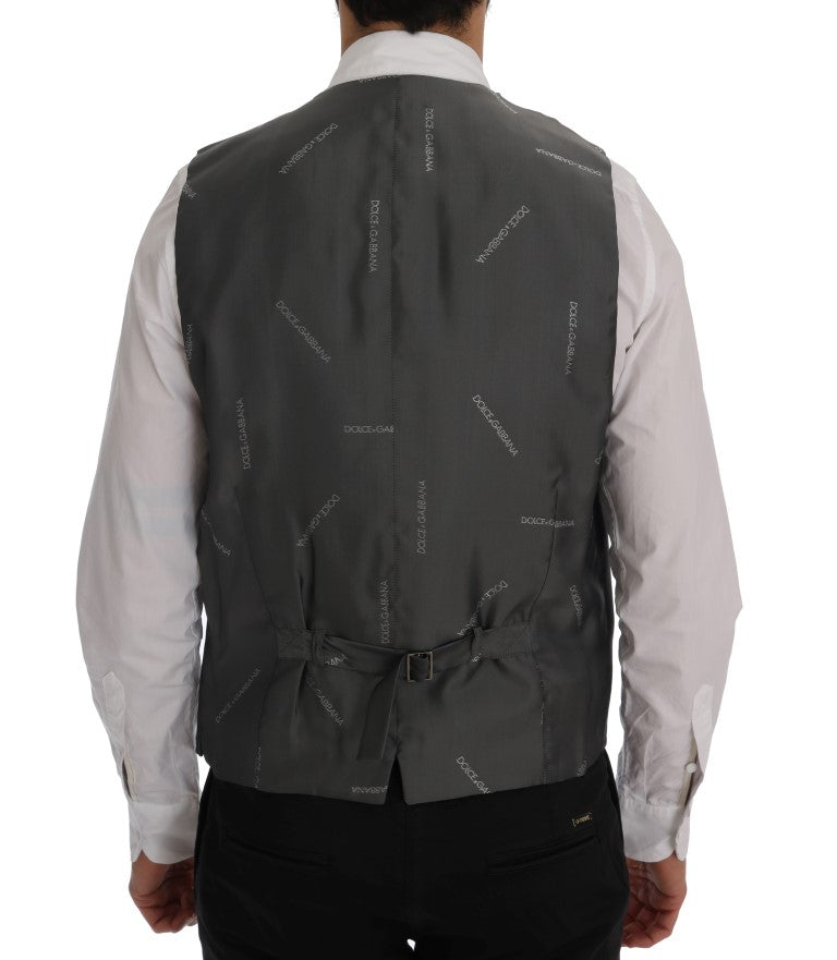 Elegant grijs gestreept gilet