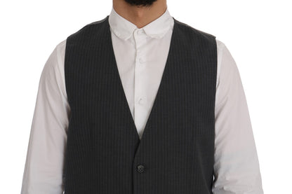 Elegant grijs gestreept gilet