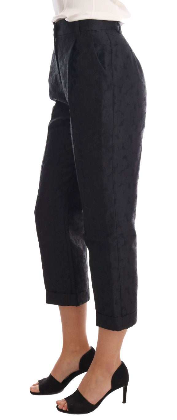 Elegant High Waist Capri Dress Pants