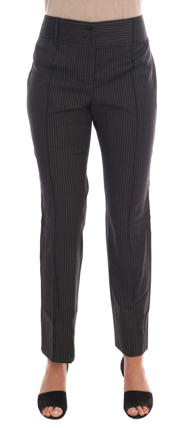 Elegante slim-fit gestreepte broek