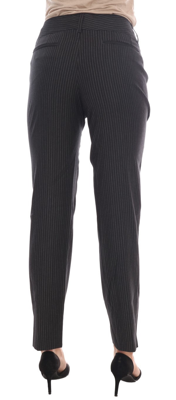 Elegante slim-fit gestreepte broek