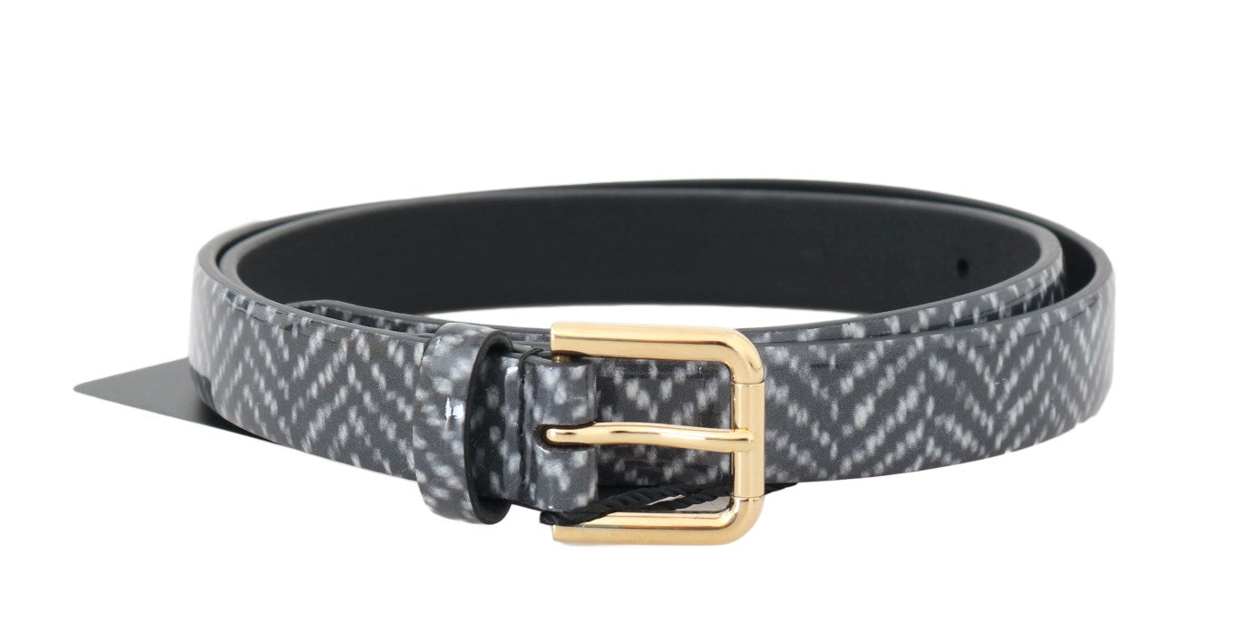 Elegant Chevron Leather Waist Belt