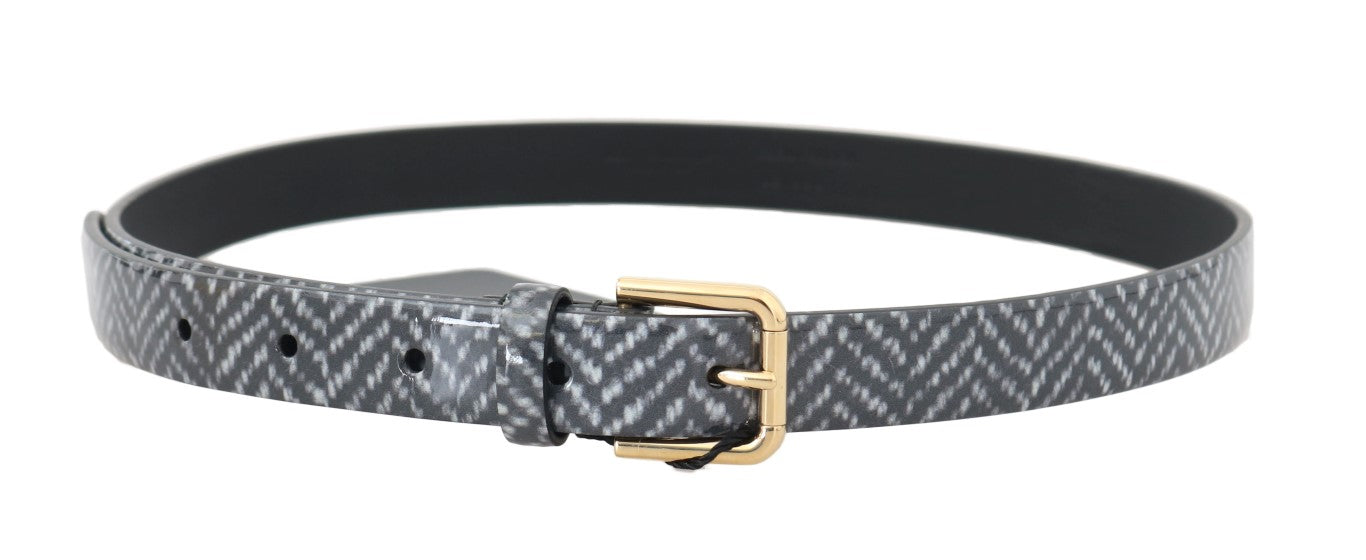 Elegant Chevron Leather Waist Belt