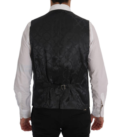 Elegant grijs gestreept vestgilet