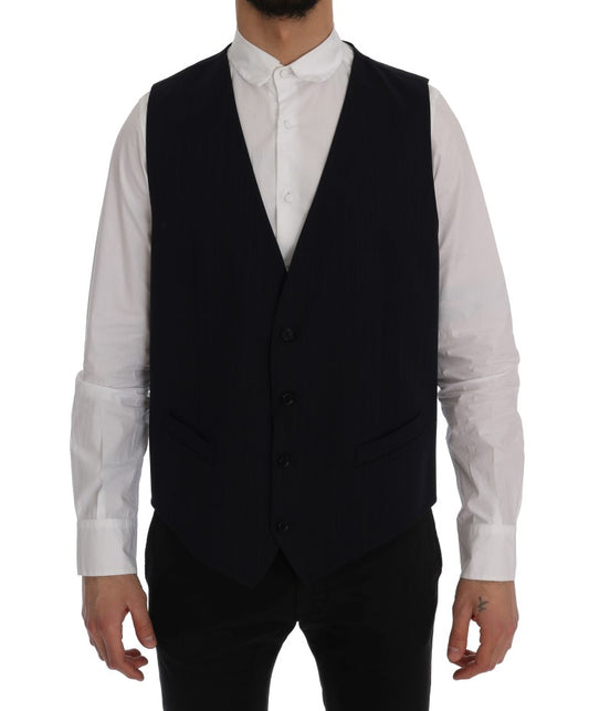 Elegant gestreept gilet van wolmix