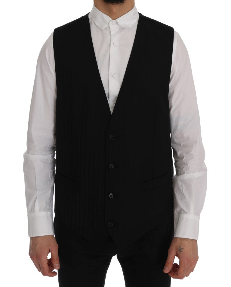 Elegant gestreept gilet van wolmix