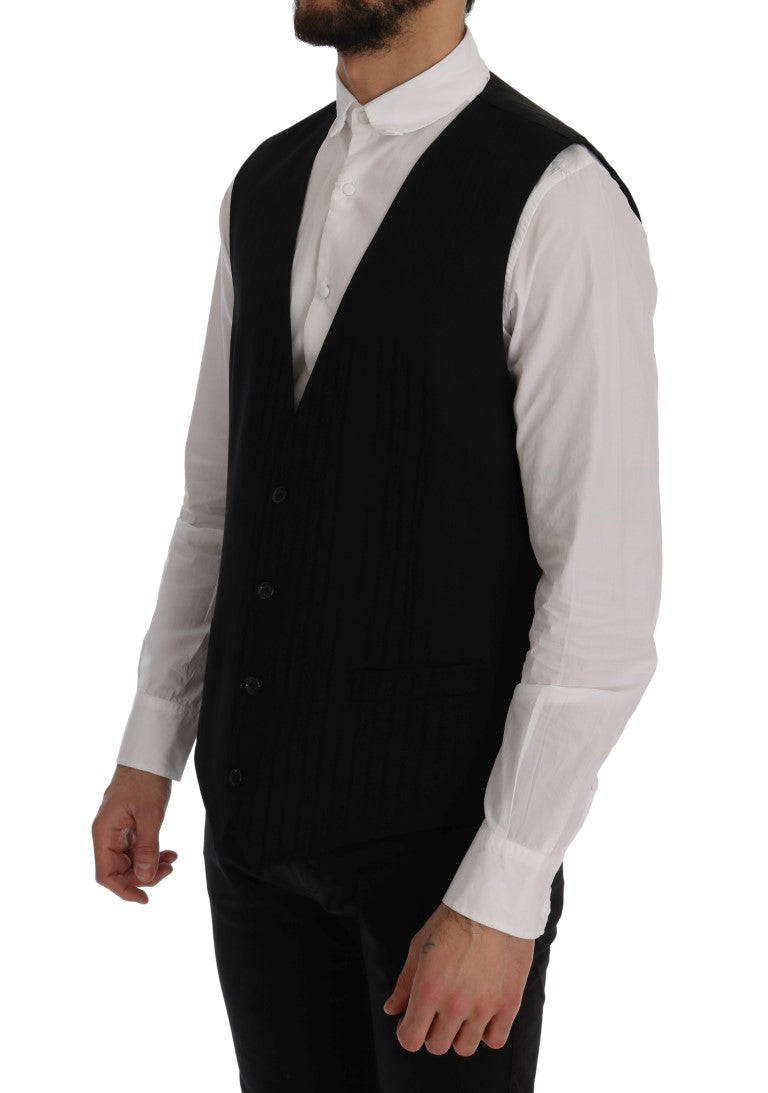 Elegant gestreept gilet van wolmix