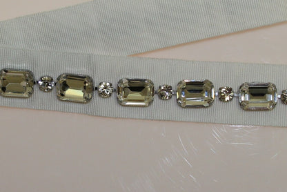 Elegant Crystal-Embellished Waist Belt