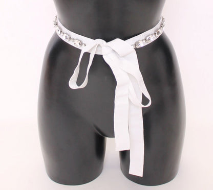 Elegant Crystal-Embellished Waist Belt