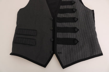 Elegant grijs formeel vest met Torrero-patroon