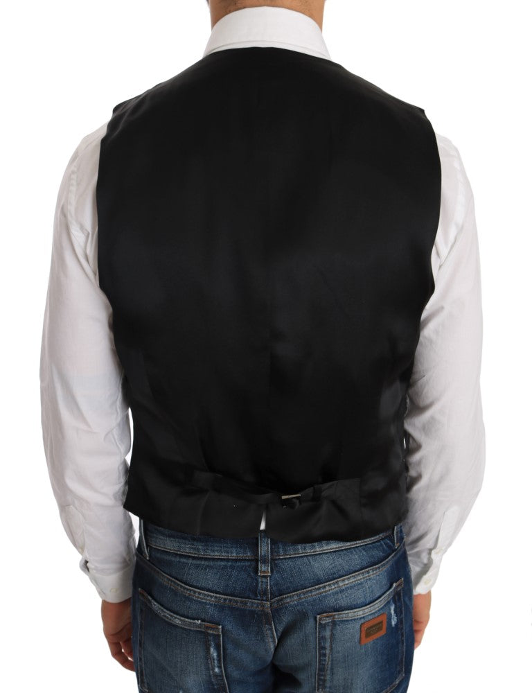 Elegant slim-fit formeel vest in zwart