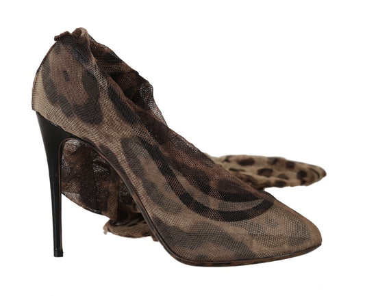 Tacones elegantes con estampado de leopardo