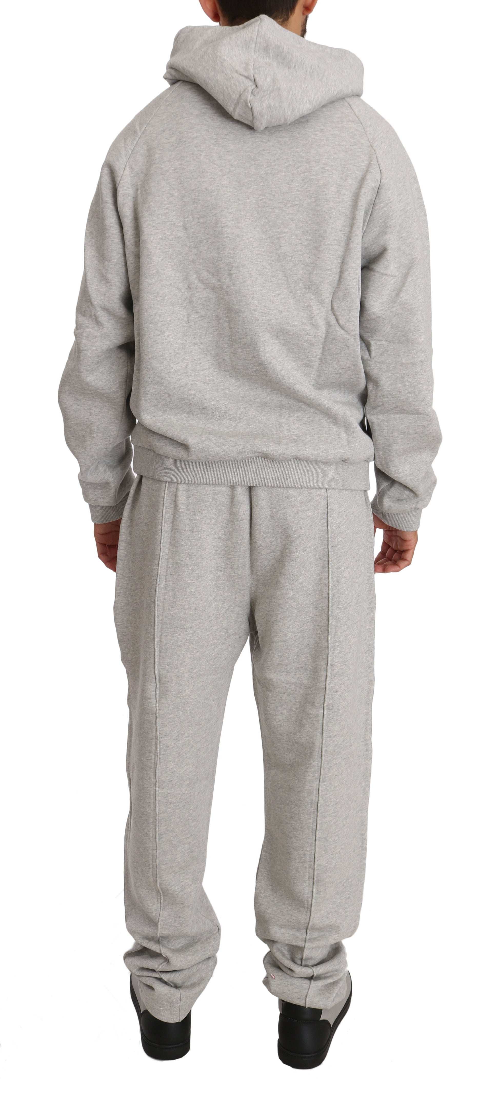 Elegant grijs katoenen sweatsuit-ensemble