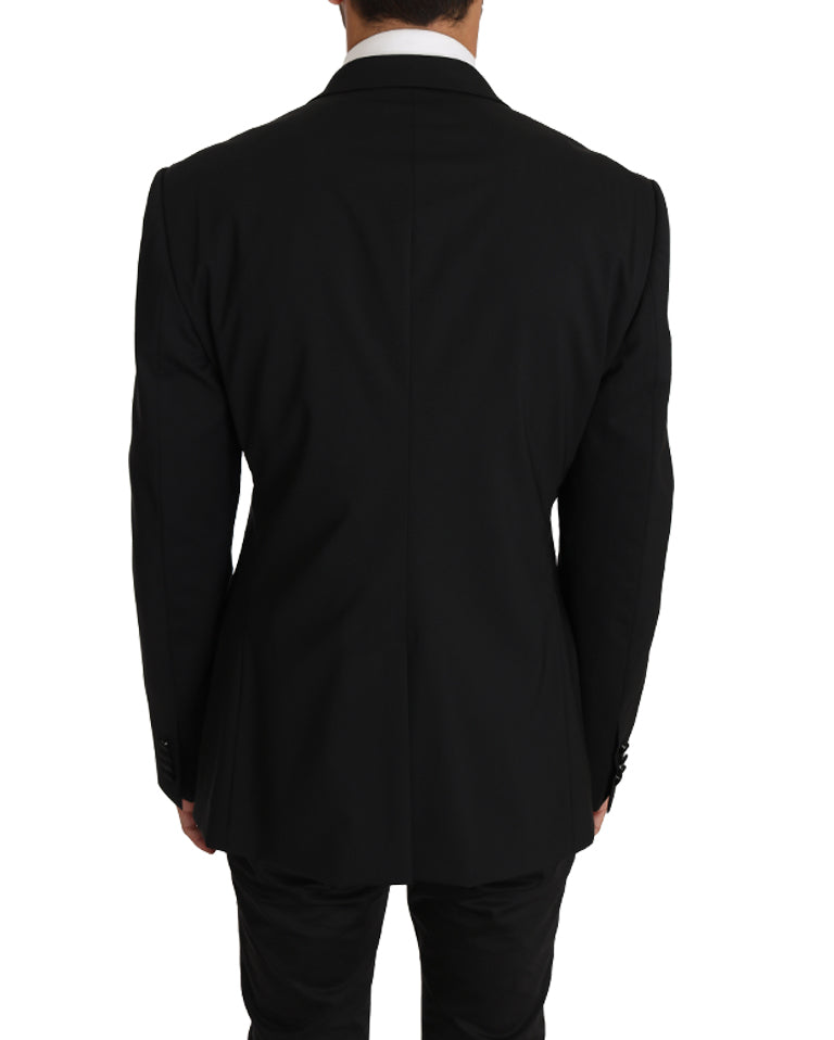 Elegant zwart slim-fit martini blazerjack