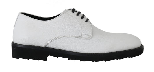 Elegante witte formele lederen schoenen