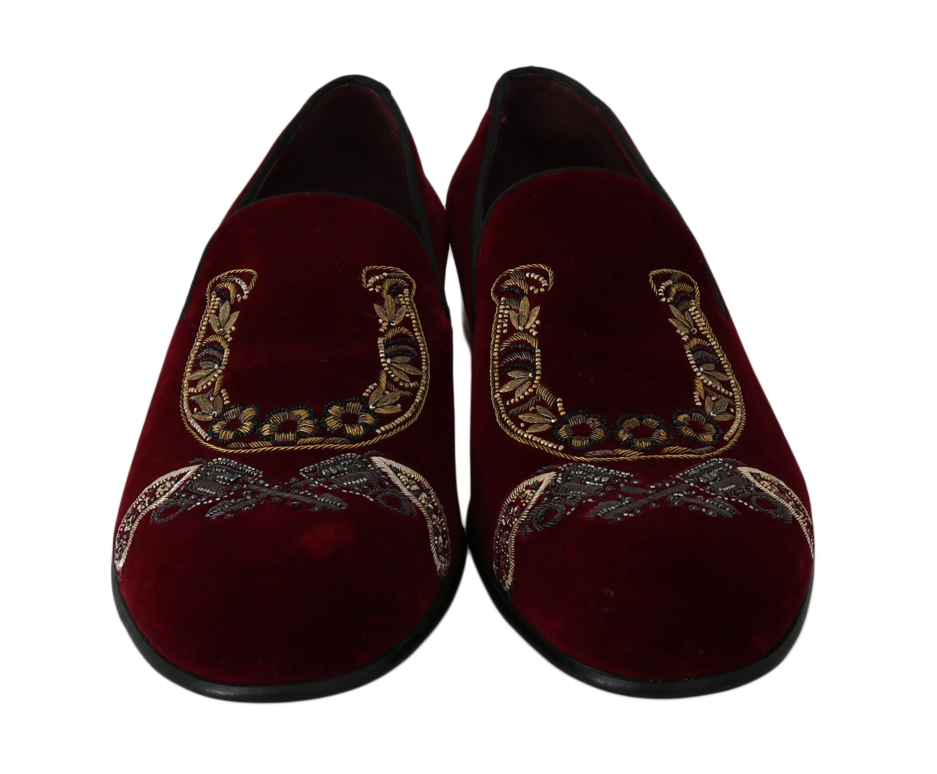 Bordeaux fluwelen herenloafers met lovertjes