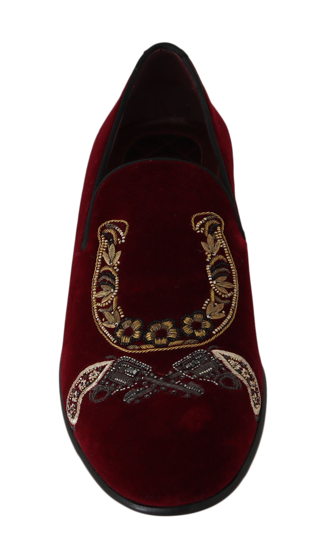 Bordeaux fluwelen herenloafers met lovertjes