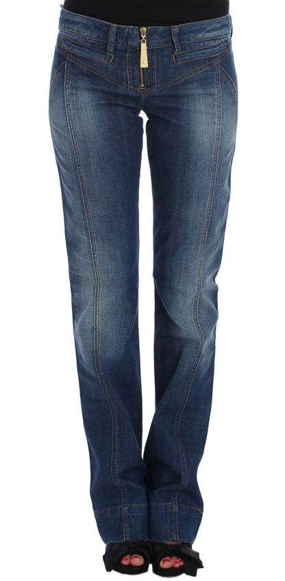 Chique denim met bootcut blauwe wassing