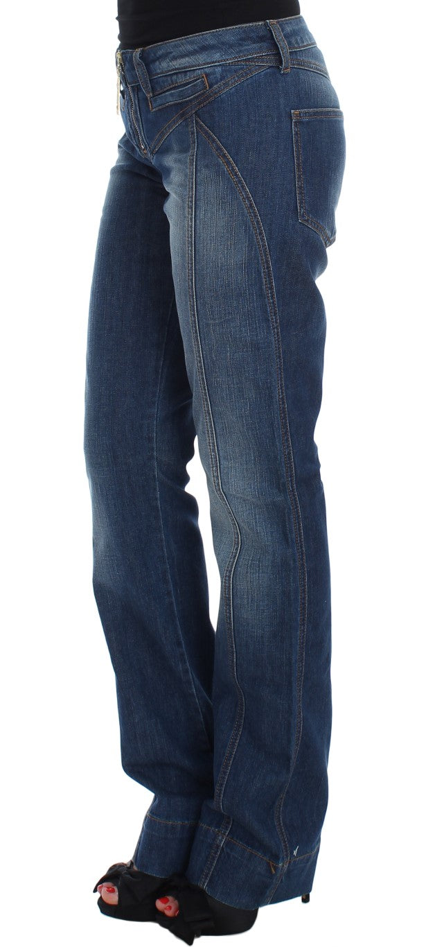 Chique denim met bootcut blauwe wassing