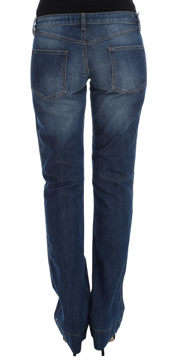 Chique denim met bootcut blauwe wassing