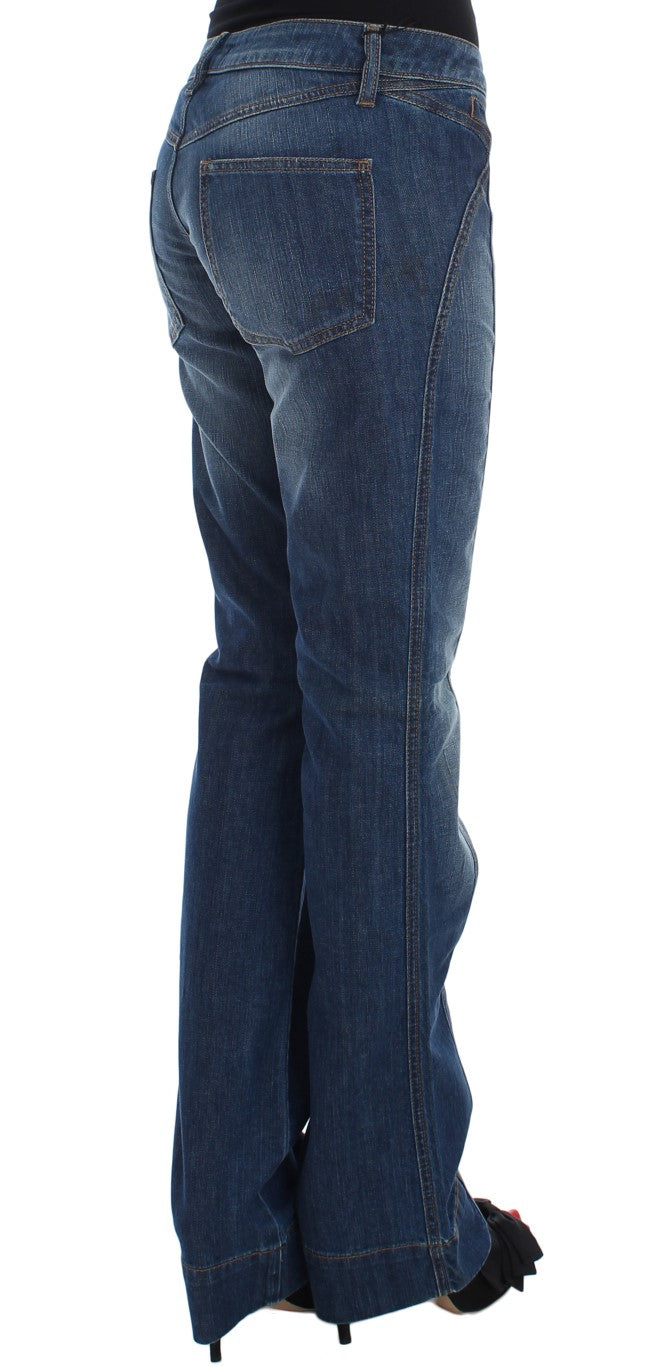 Chique denim met bootcut blauwe wassing