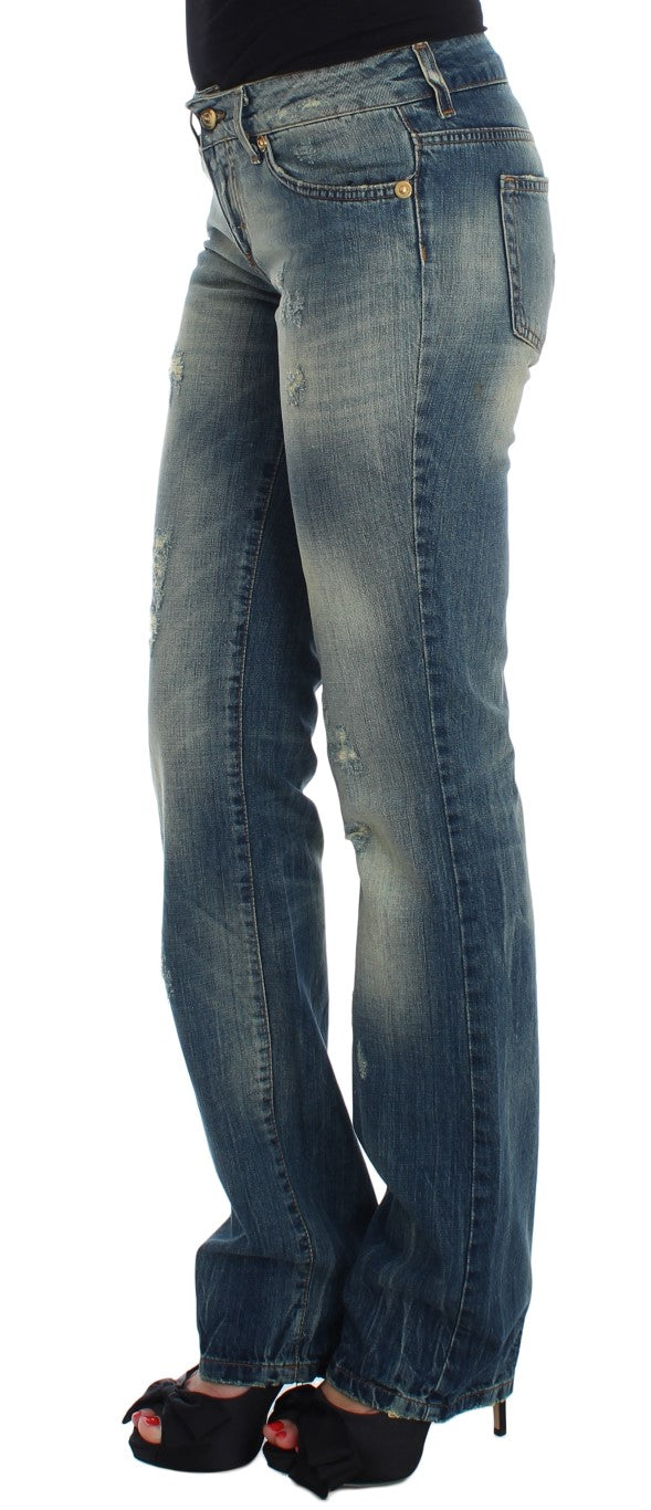 Sleek Flair Leg Low Waist Denim