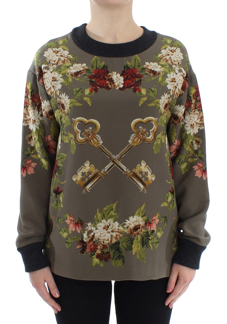 Enchanted Sicily Silk Crewneck Blouse