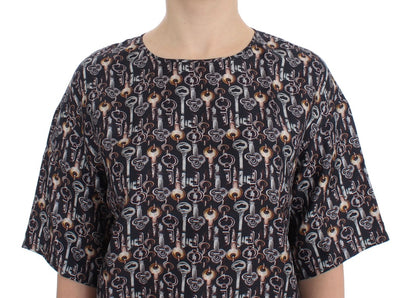 Blusa de seda con estampado de llaves de Enchanted Sicily