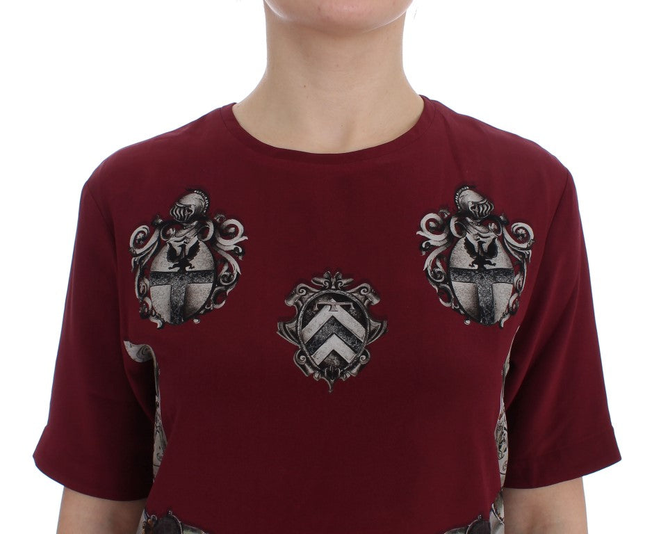 Blusa de seda con estampado de caballero Enchanted Sicily