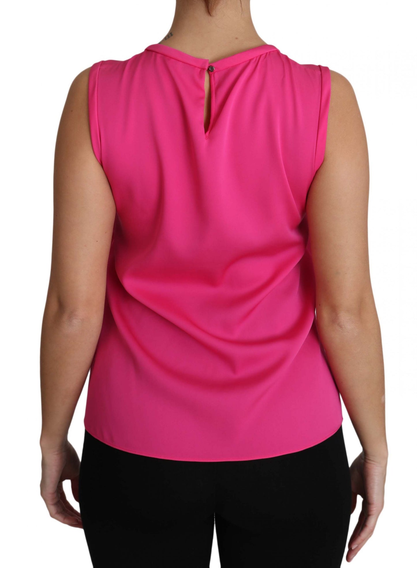 Elegant roze zijden familietanktopshirt