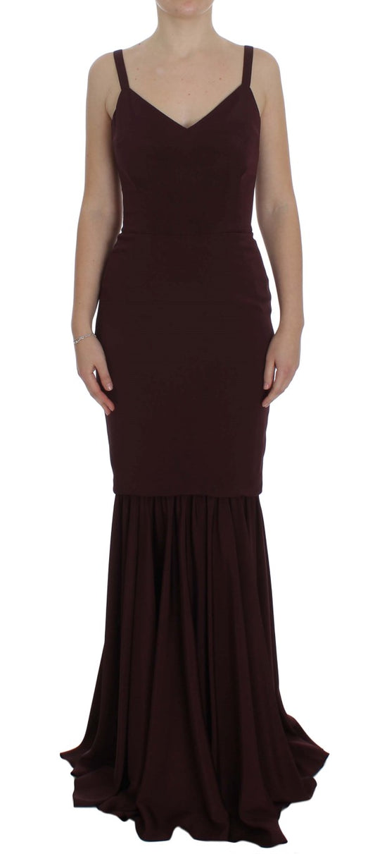 Elegante Bordeaux schede jurk