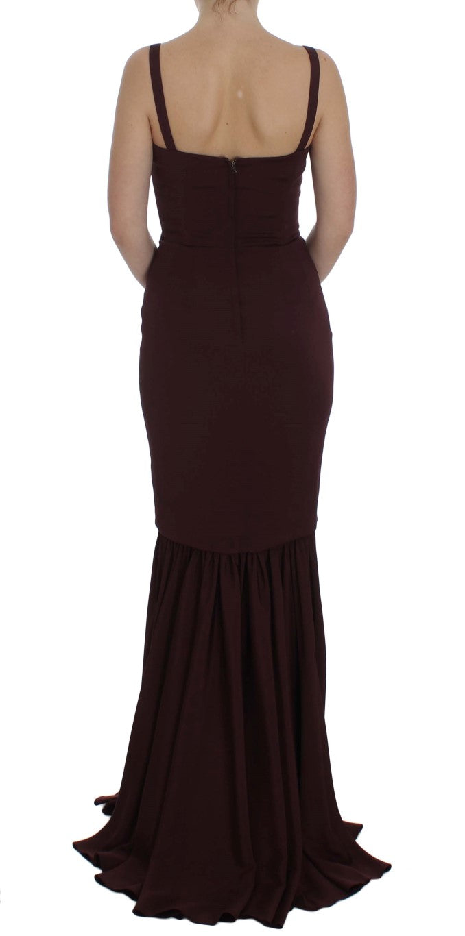 Elegant Bordeaux Sheath Dress