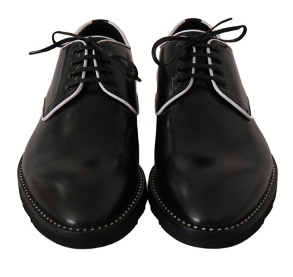 Zapatos de vestir Derby de cuero negros elegantes