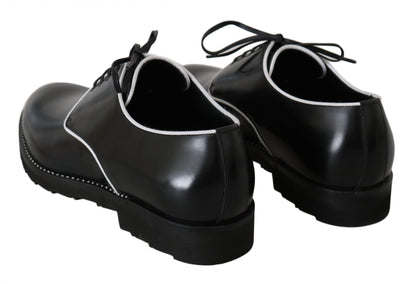 Zapatos de vestir Derby de cuero negros elegantes