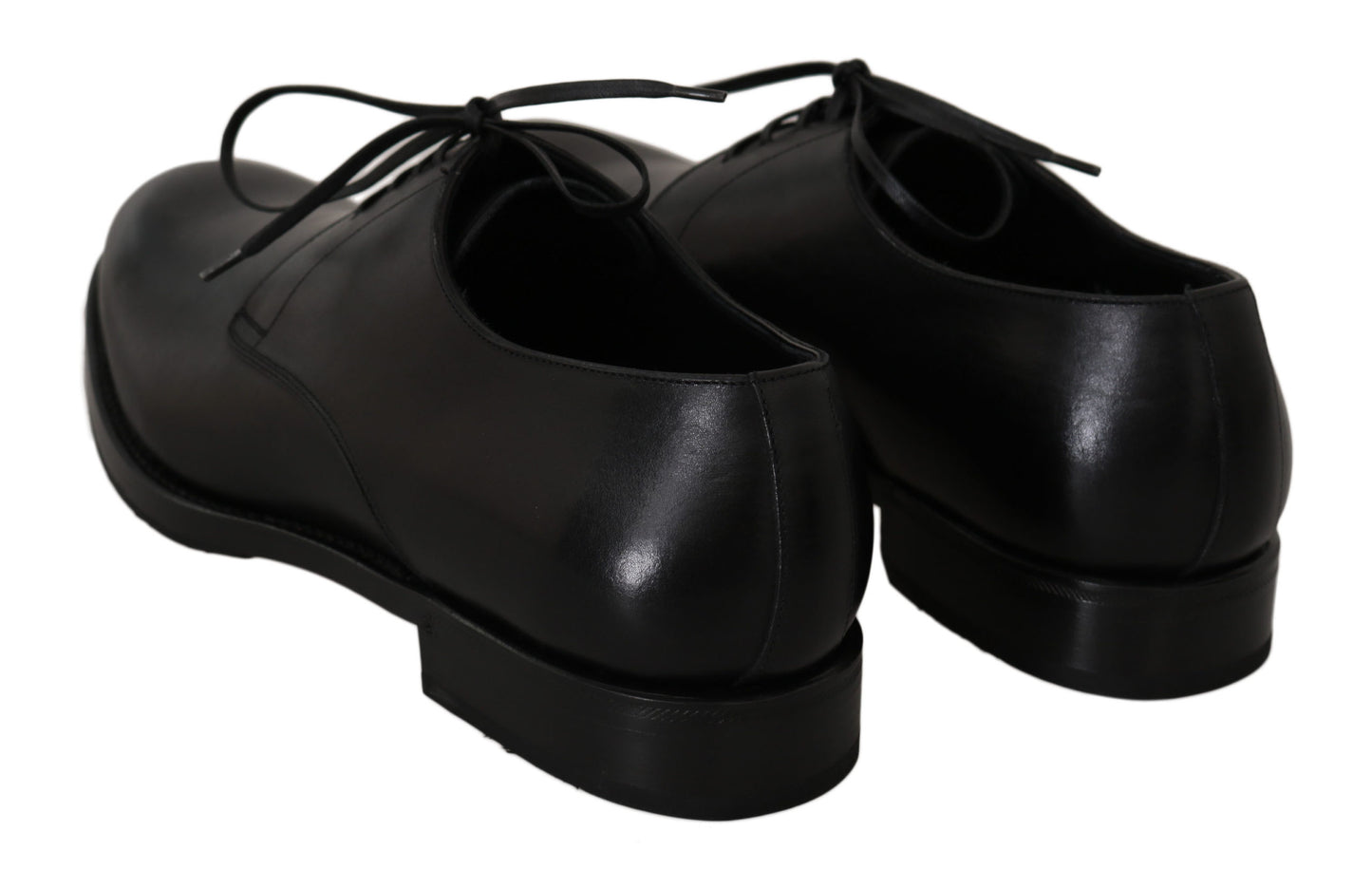 Elegant Black Leather Derby Dress Shoes