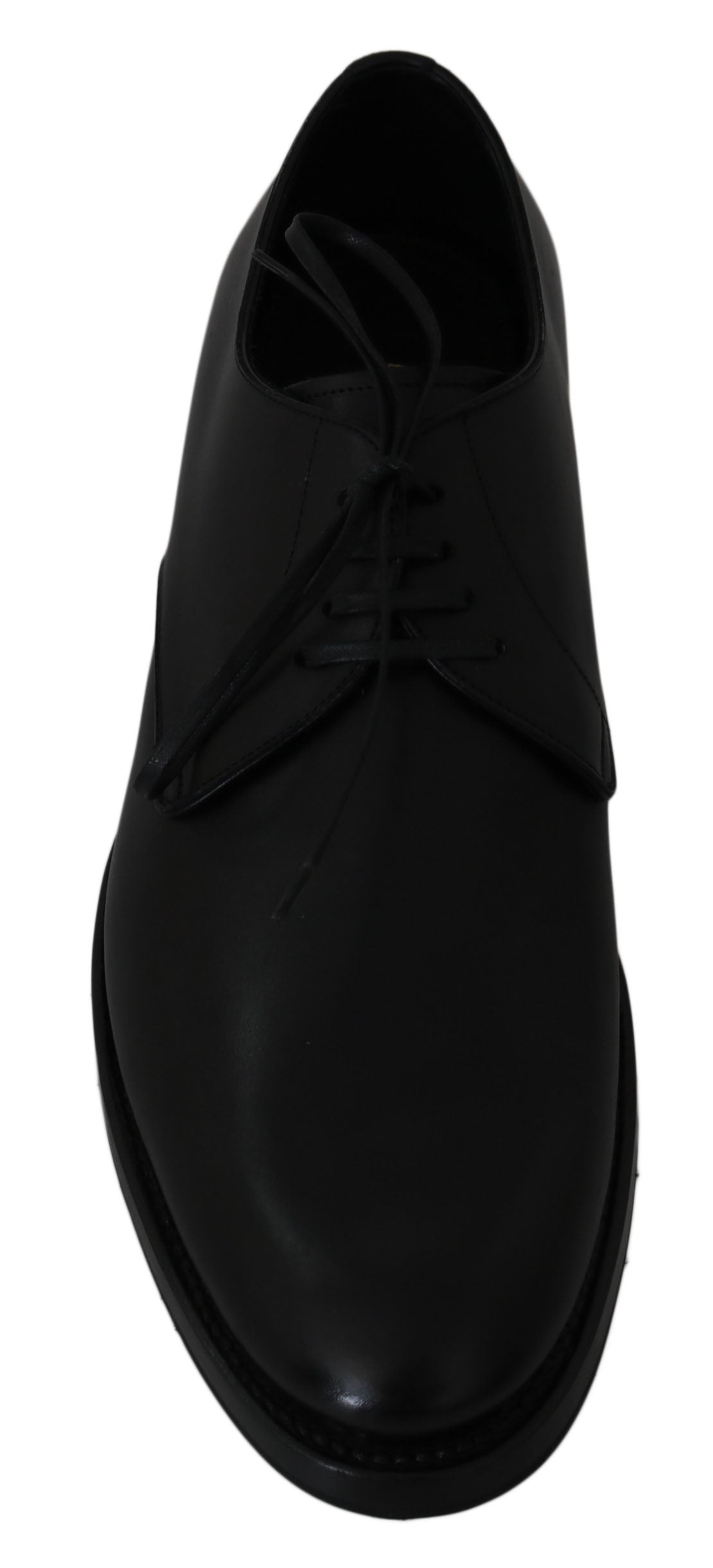 Elegant Black Leather Derby Dress Shoes