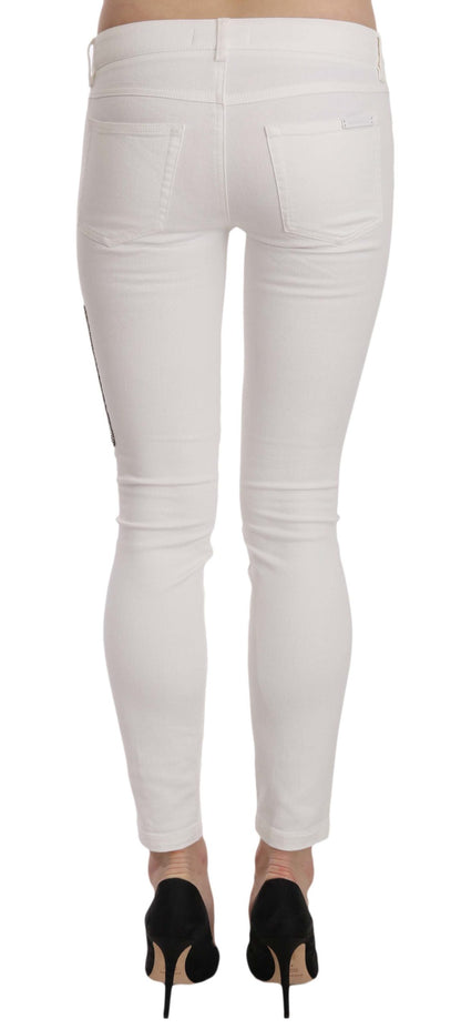 Queen Of Hearts verfraaide skinny broek